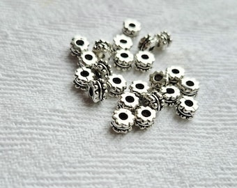 Tibetan Silver Beads 30x Rondelle Shape Silver Jewellery Making Crafts Findings - BOHOSEASON