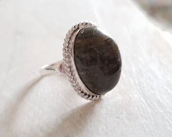 Zebra Jasper Gemstone Ring Oval Browns Size US 9 UK S Boho Jewellery - BOHOSEASON