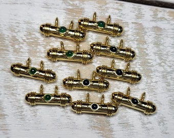 18k Gold Plated Pendant Jewellery Findings Charms Blue or Green - Bohoseason