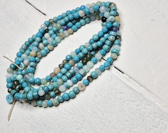 Mixed 4mm Turquoise Beads Soup 36" Strand Jewellery Making Crafts Findings - BOHOSEASON