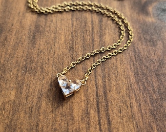 Heart Pendant Chain Necklace 18k Gold Plated Gift - BOHOSEASON