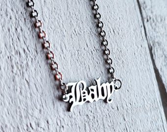 Baby Pendant Necklace Chain Stainless Steel Non Tarnish - BOHOSEASON