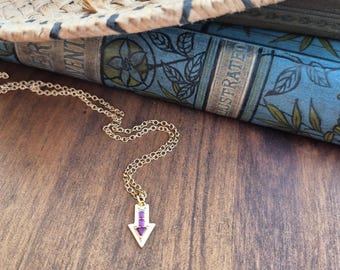 Pink Gold Arrow Pendant 18k Gold Plated Necklace Chain - BOHOSEASON