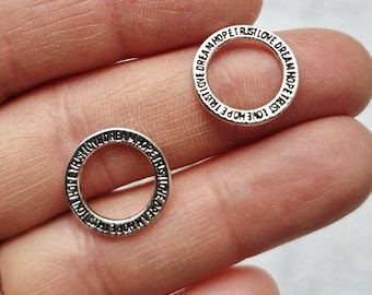 Tibetan Silver Beads Connector Rings Round x10 Jewellery Making Crafts Findings - BOHOSEASON
