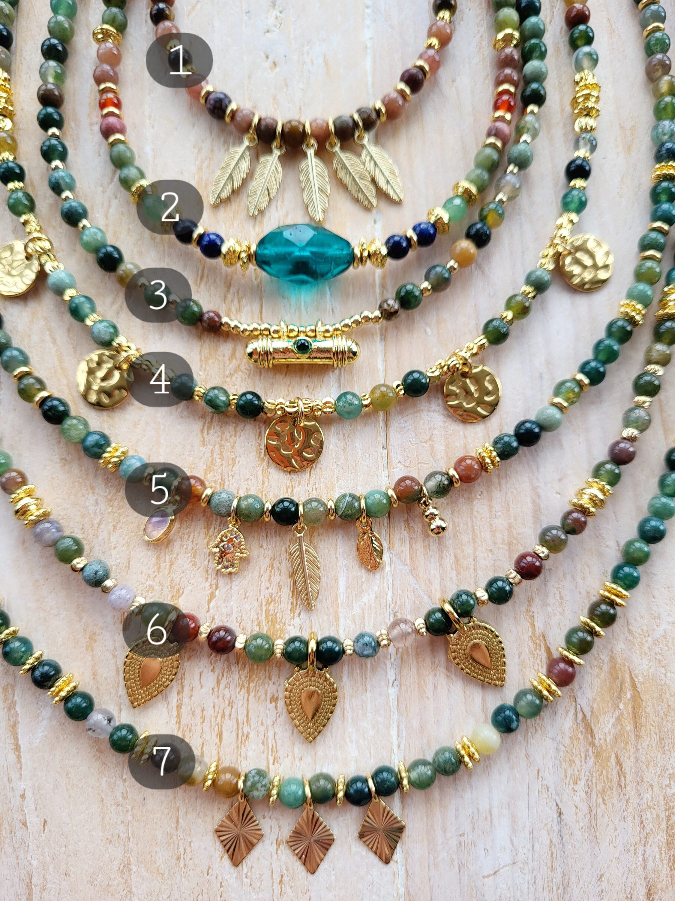 Indian agate necklace deals