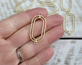 Matte Gold Oval Link Connector 35mm - BOHOSEASON