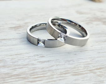 Stainless Steel Silver Ring Size US 10/UK T Unisex Jewellery - BOHOSEASON