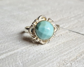 Chalcedony Gemstone Ring 925 Silver Plated Size 10 US/UK U - BOHOSEASON