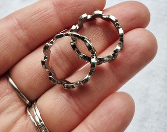 Lg Tibetan Silver Leaf Cz Beads 2pcs Round Ring Wreath Jewellery Making Crafts Findings - BOHOSEASON