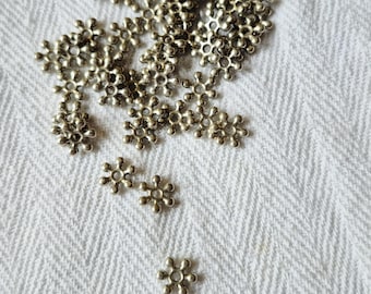 Tibetan Silver Beads x50 Daisy Shape  Jewellery Making Crafts Findings - BOHOSEASON