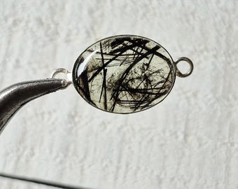 Rutilated Quartz Gemstone Connector Pendants 925 Silver Plated Choose - BOHOSEASON