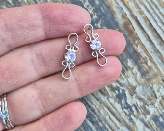 Pink Faceted Connector 925 Silver Plated  Jewellery Findings - BOHOSEASON