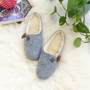 Wool Felted Slippers | Handmade Cozy Home Shoes