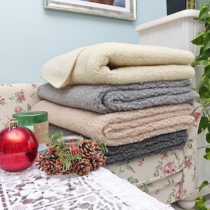 XL Naturlig Varm Ullplyschfilt Quilt: Färg- och storleksvariationer tillgängliga