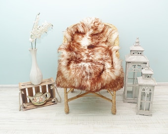 Natürliches Mufflon Schaffell Teppich: Echter Wolfsfell Sofa Bezug