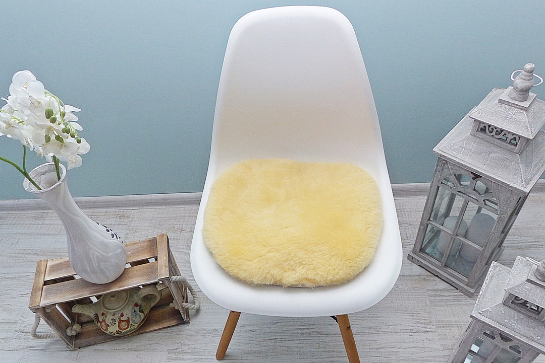 Pure Wool Chair Pads Stool Covers. Very Fluffy and Super Soft Chair