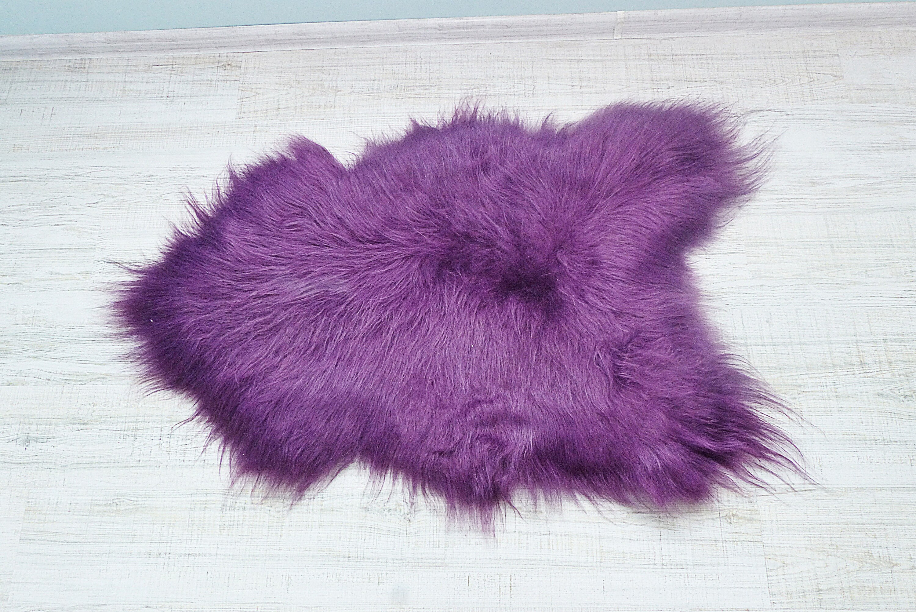 Natural Sheepskin Rug Purple Rug Christmas Gift Sheepskin Etsy UK