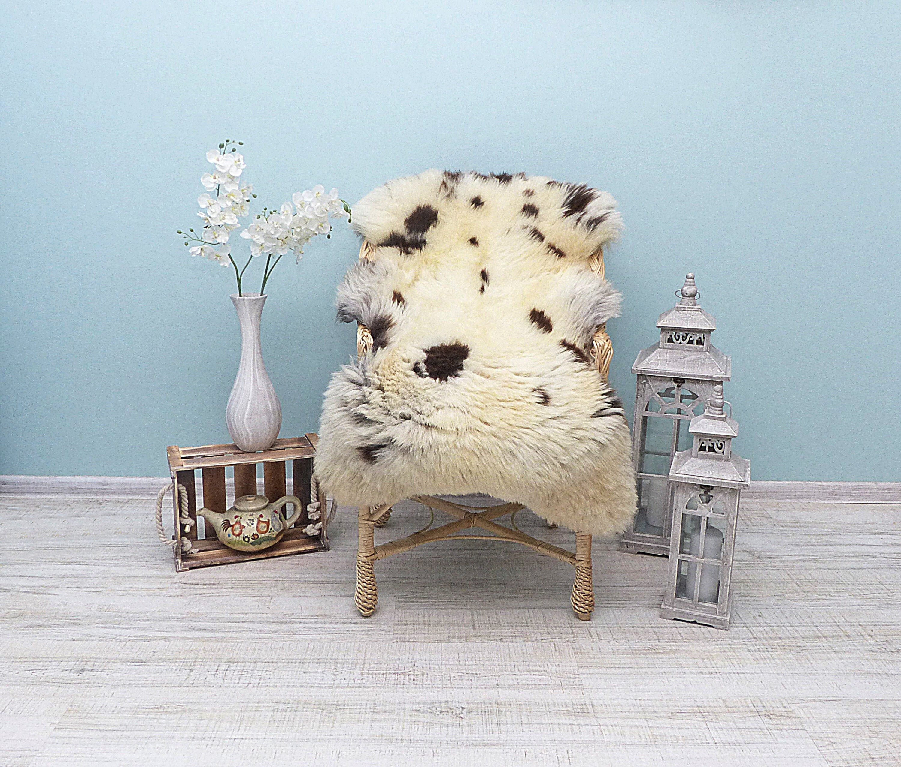 Sheepskin Sofa Cover Real Sheepskin Rug Natural Sheepskin Etsy