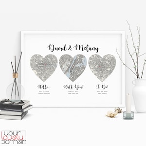 Bonjour, voulez-vous, je le fais, cadeau personnalisé, dates de relation, rencontré fiancé, cadeau du premier anniversaire pour le couple, cadeau du 1er anniversaire
