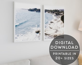 Coastal Seascape Print Set: Beach Wall Art (Digital Download)