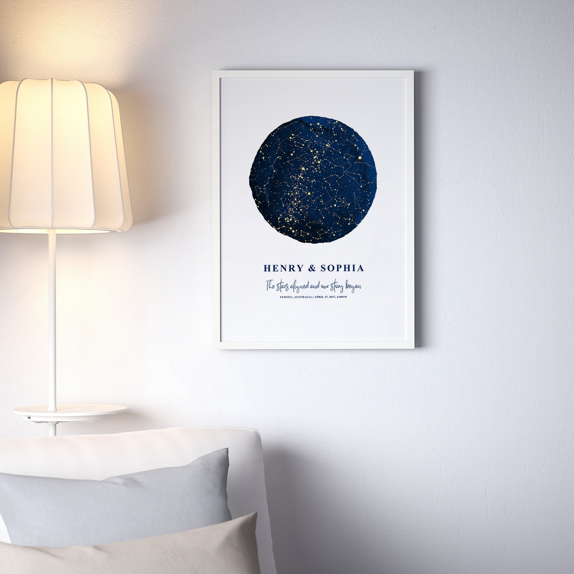 Night Sky Map Print Anniversary Star Map by Date Special - Etsy
