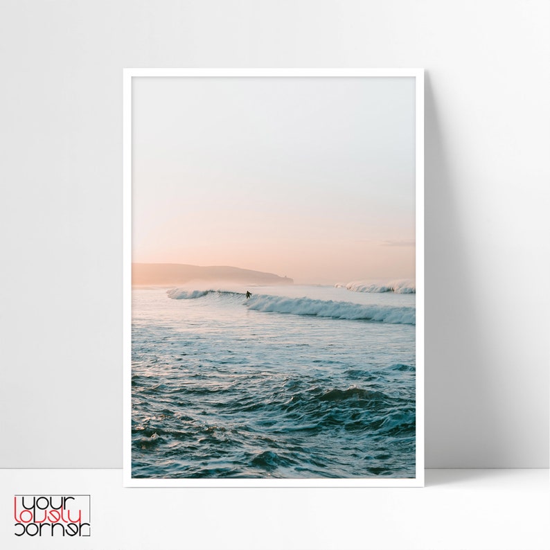 Beach Print Set of 3 Prints Coastal Print Set of 3 Wave Etsy