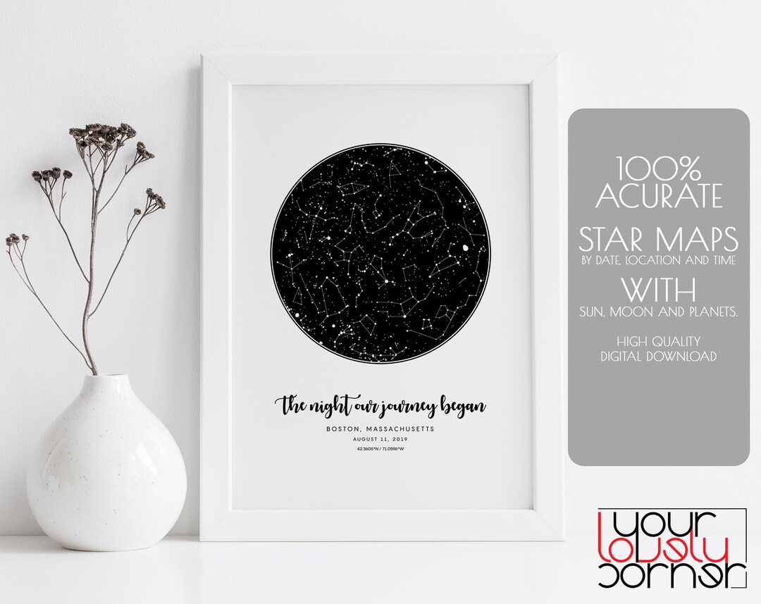 Star Map Print Anniversary Star - Il 1080xN.3194126349 4zcy 