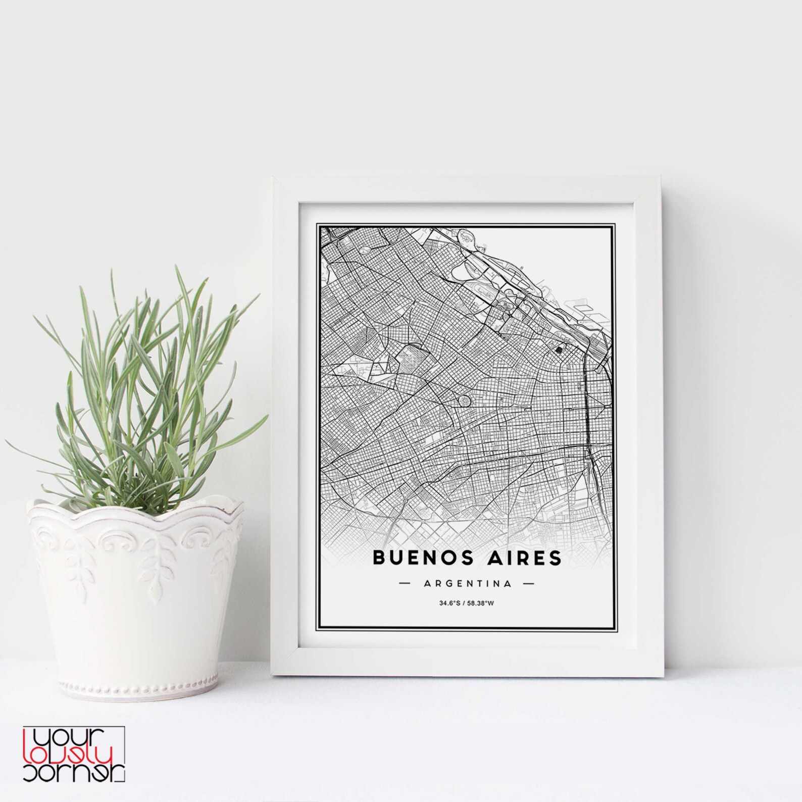Buenos Aires Map Print Buenos Aires Map Art Printable Map Of | Etsy