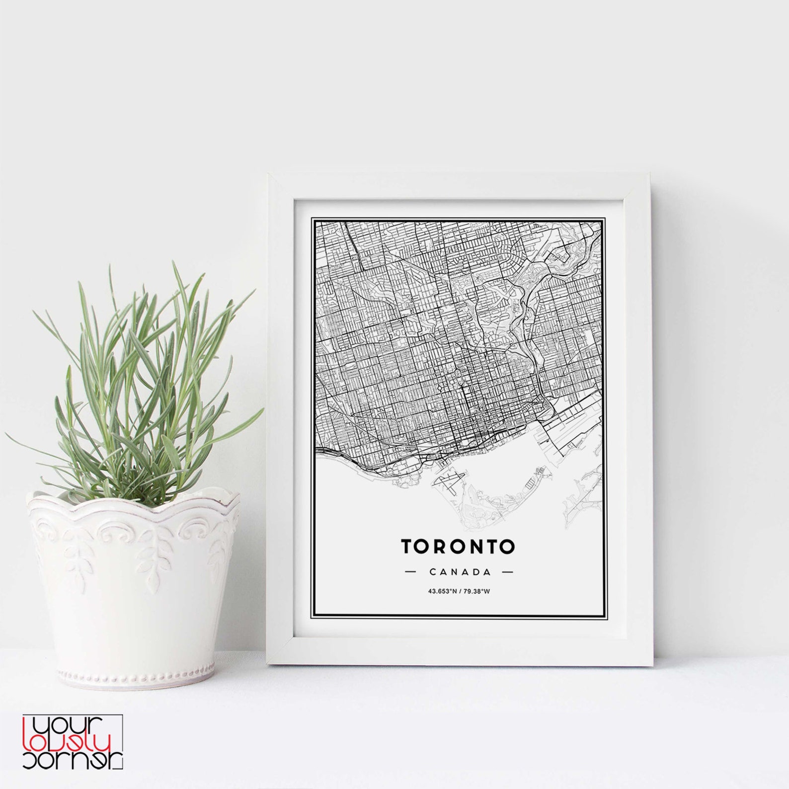 Toronto Map Print Printable Map of Toronto Wall Art Toronto | Etsy