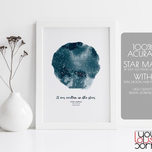 La noche que conocimos Mapa estelar digital, Mapa estelar por fecha, Regalo personalizado para pareja, Regalo de aniversario de Constellation Map, Mapa de dónde nos conocimos Mapa
