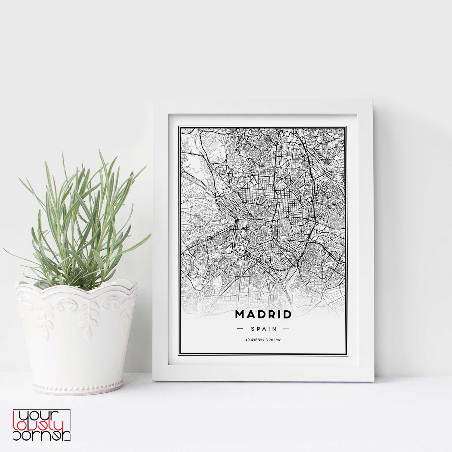 Madrid Map Print Printable Map of Madrid Madrid City Map | Etsy