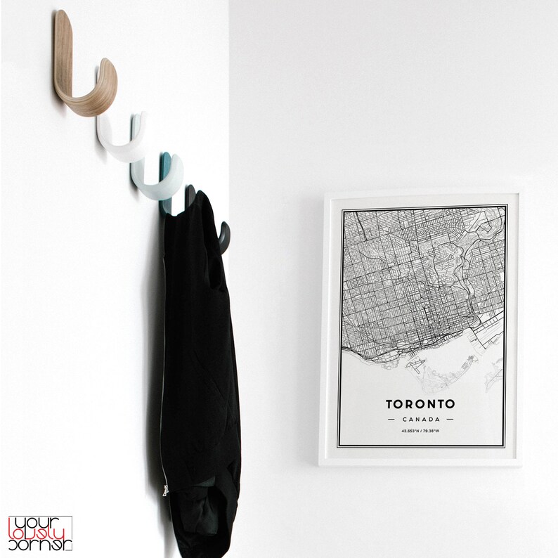 Toronto Map Print Printable Map Of Toronto Wall Art Toronto Etsy