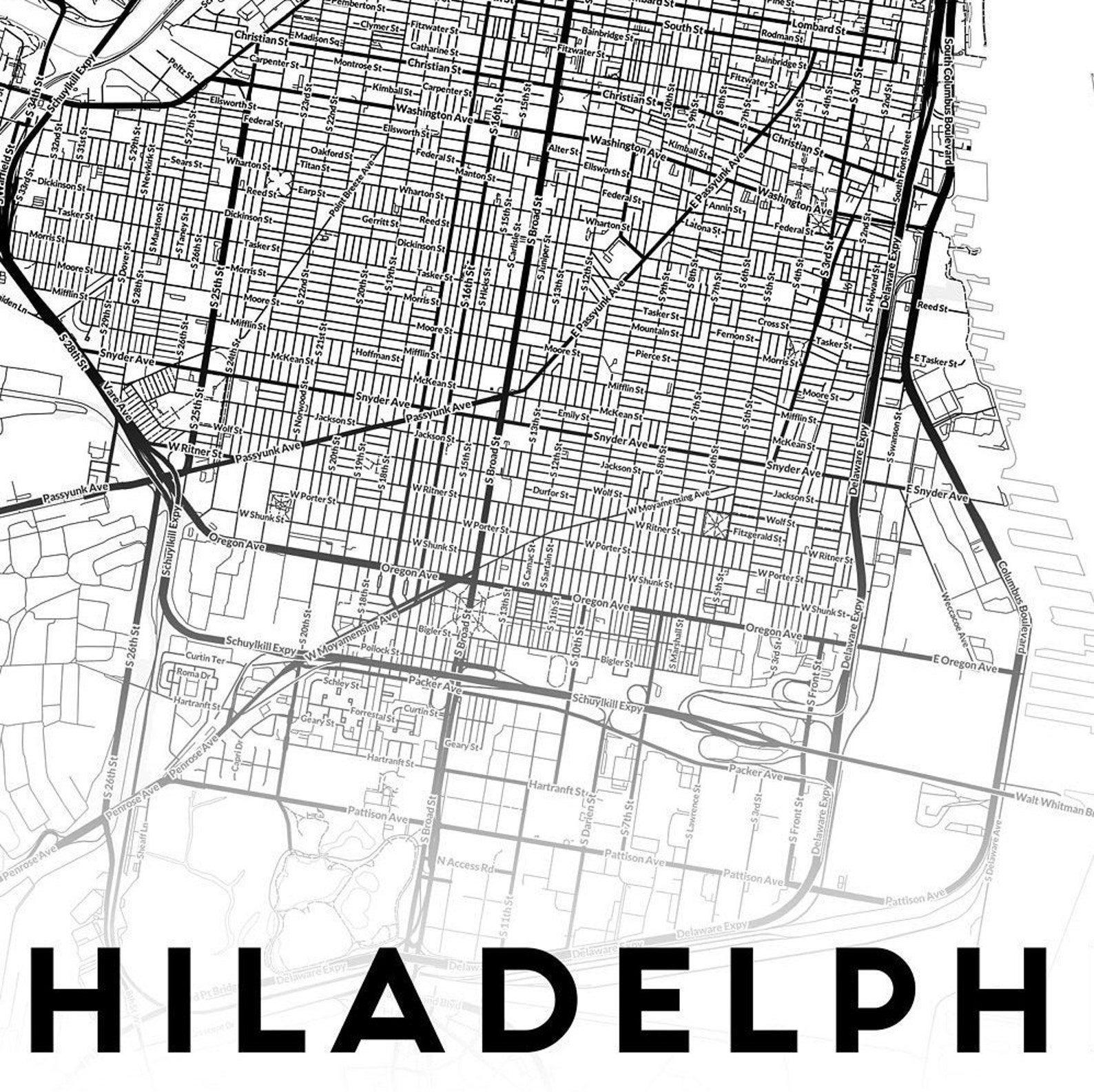 Philadelphia Map Print Printable - Il 1588xN.1956762329 Qsl5 
