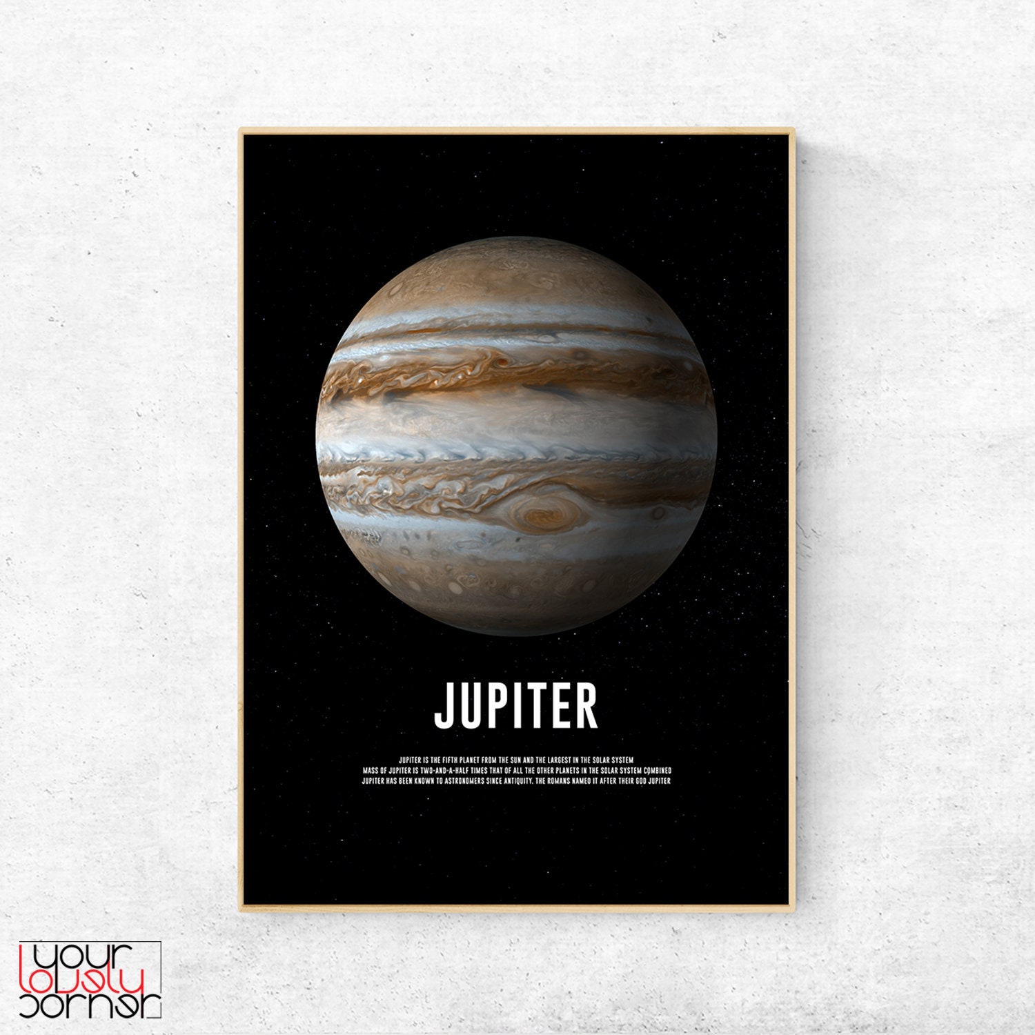 Jupiter Print Jupiter Wall Art Planet Jupiter Poster | Etsy