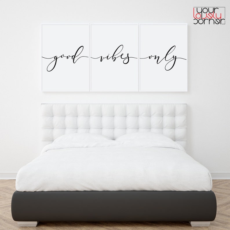 Good Vibes Only Print Set: Minimalist Gallery Wall Art (digital