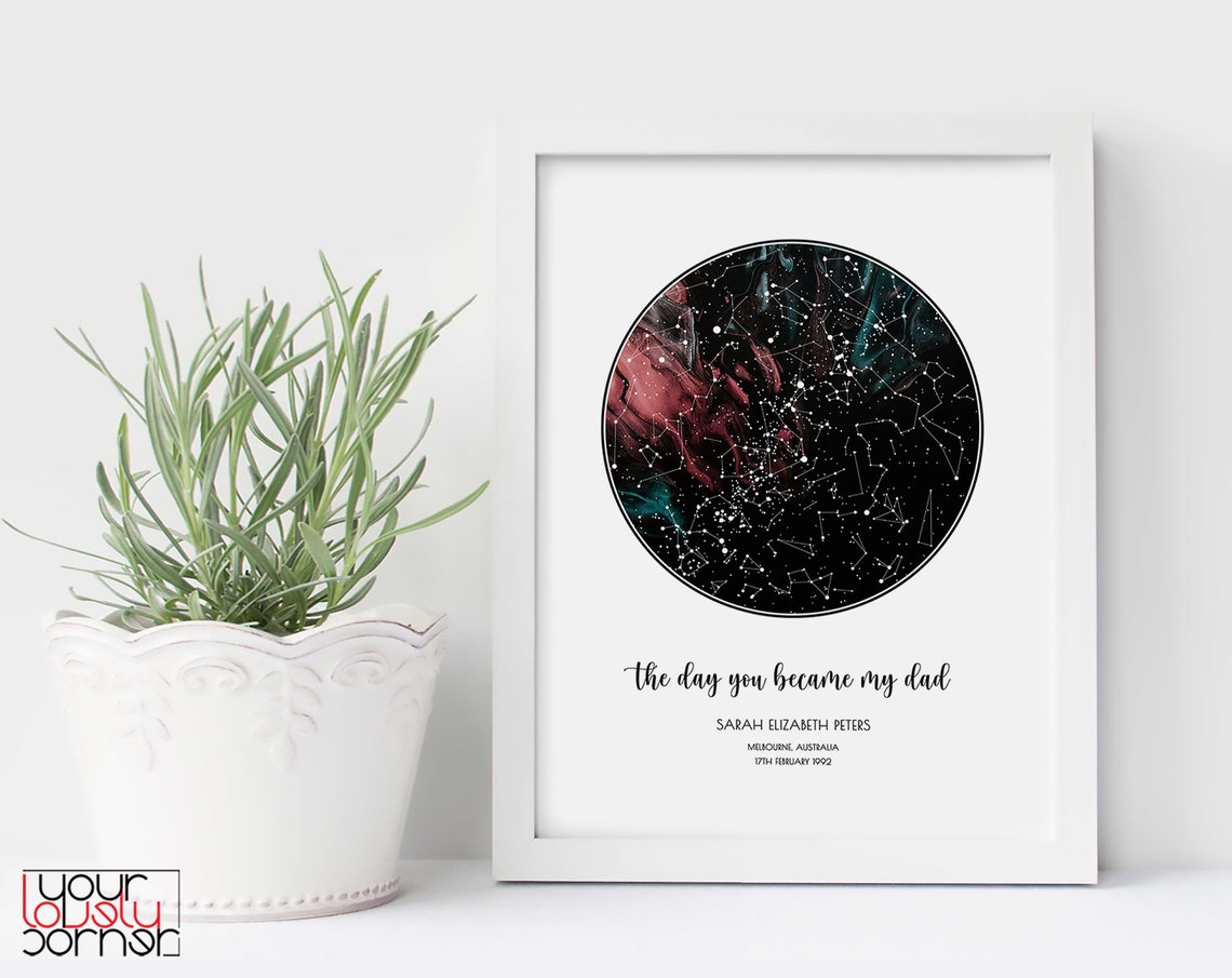 Custom Star Map by Date Custom Sky Map Printable Wall Art - Etsy
