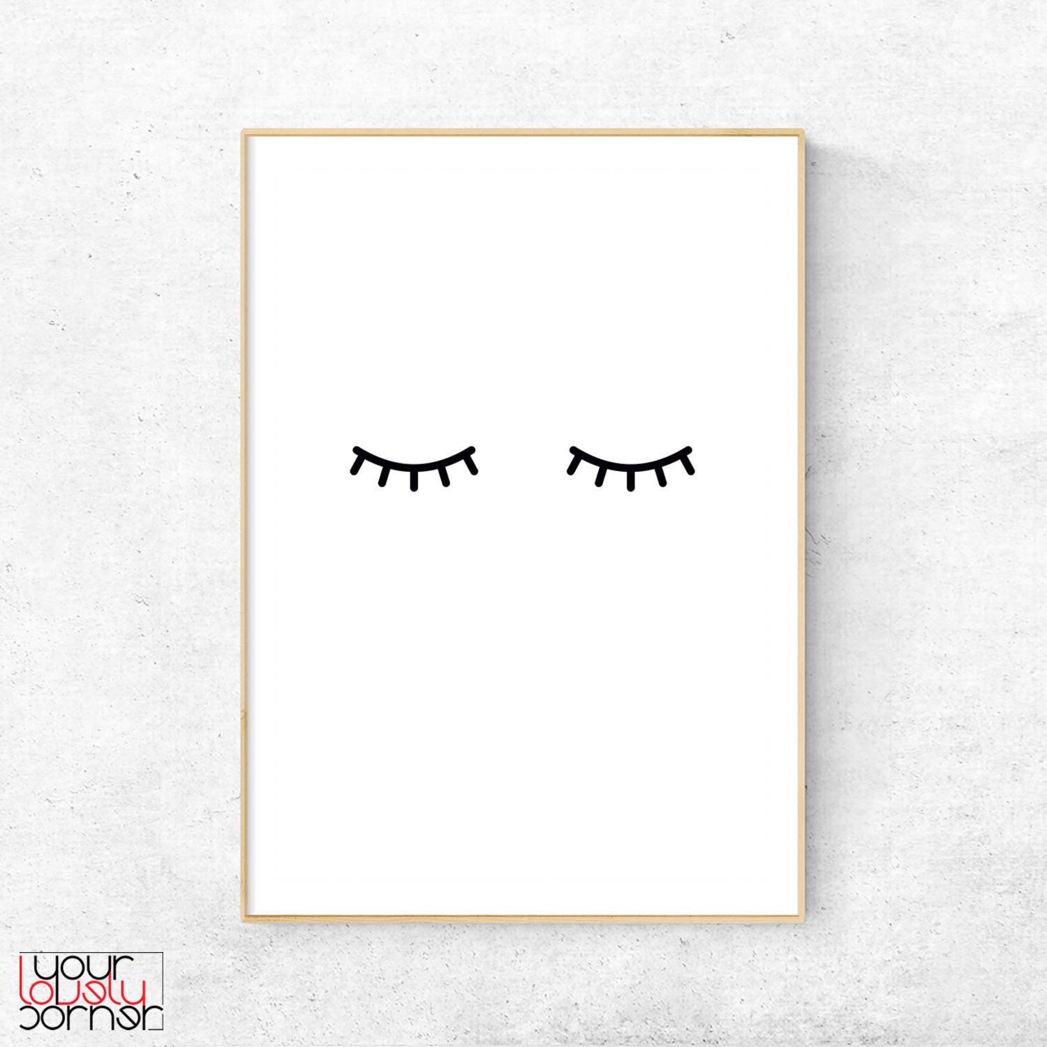 Eyelashes Nursery Minimalist wall art Eyelashes wall decor Etsy