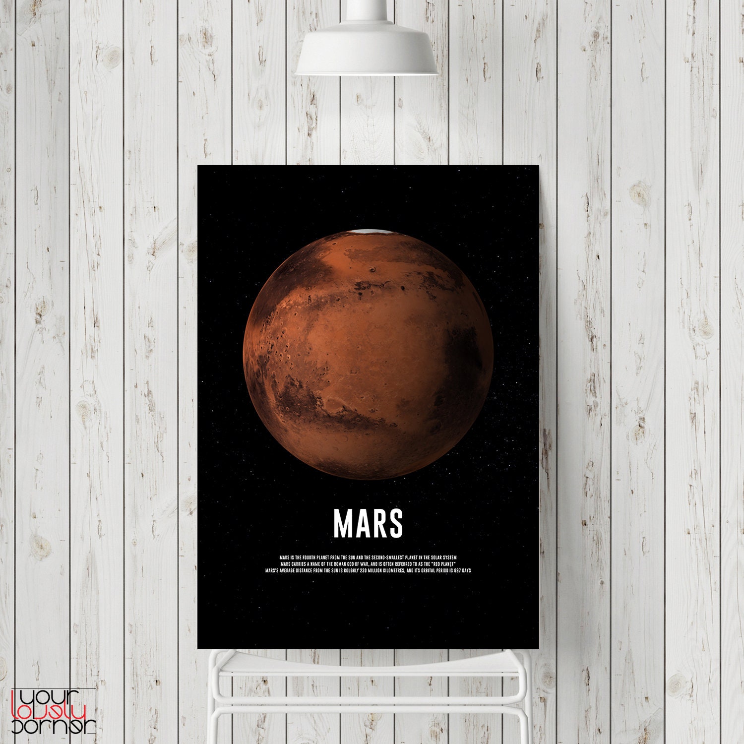 Mars Print Mars Poster Mars Wall Art Nursery Space Etsy
