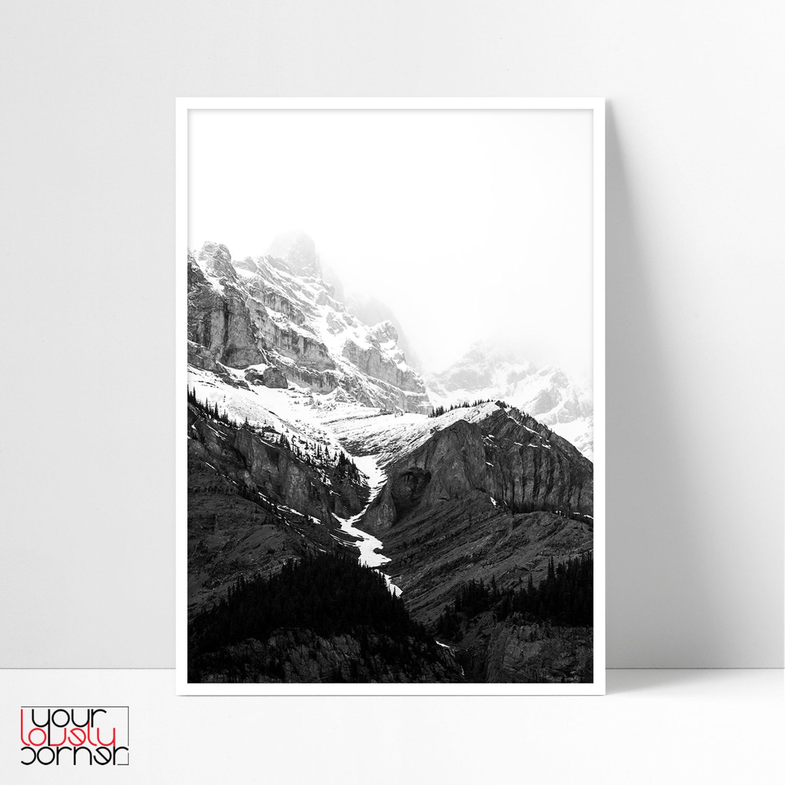 Nature Printable Wall Art Set of 3 Prints Black and White Art Etsy