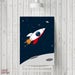 Rocket Ship Print. Outer Space Print. Nursery Set of 2 - Etsy
