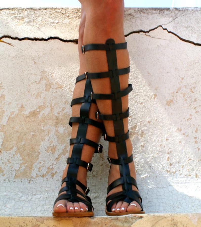 ARES 2 Leather Gladiator Sandals/ Ancient Greek Sandals/ Lace - Etsy