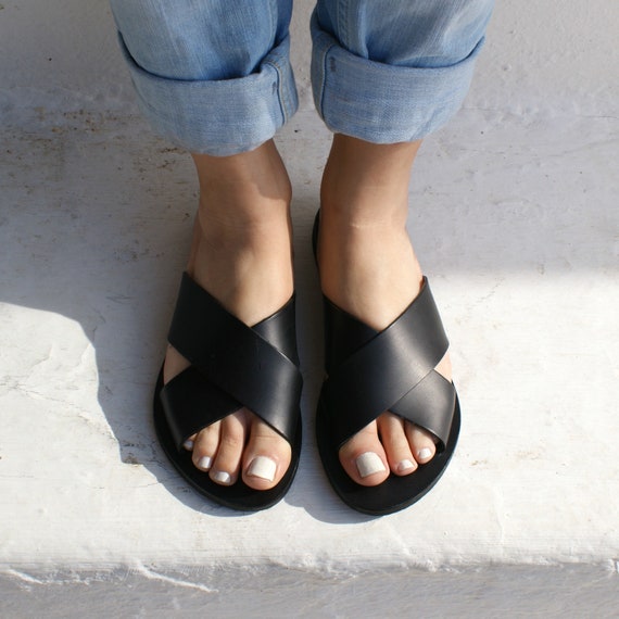 Gratis verzending VEGAN Strap sandalen voor de zomer Cordoba veganistische lederen slide kurk sandaal Schoenen damesschoenen Sandalen Slingbacks & Slides zwart 