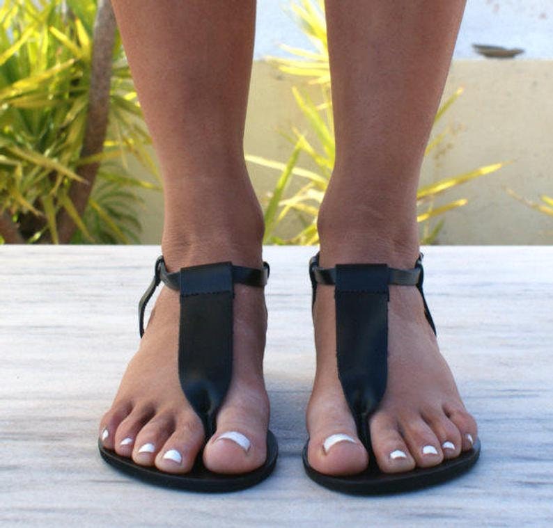 CHLOE 3 Sandals/ Ancient Greek Leather Sandals/ T-strap | Etsy
