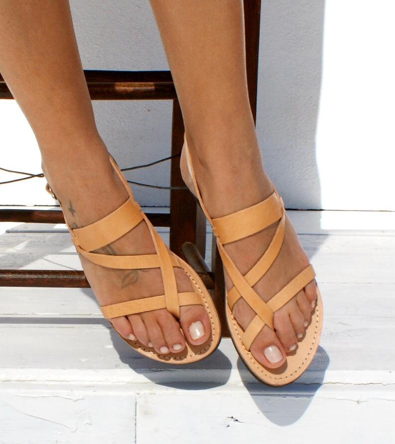 DAPHNE Sandals/ Greek Leather Sandals/ Gladiator Sandals/ | Etsy
