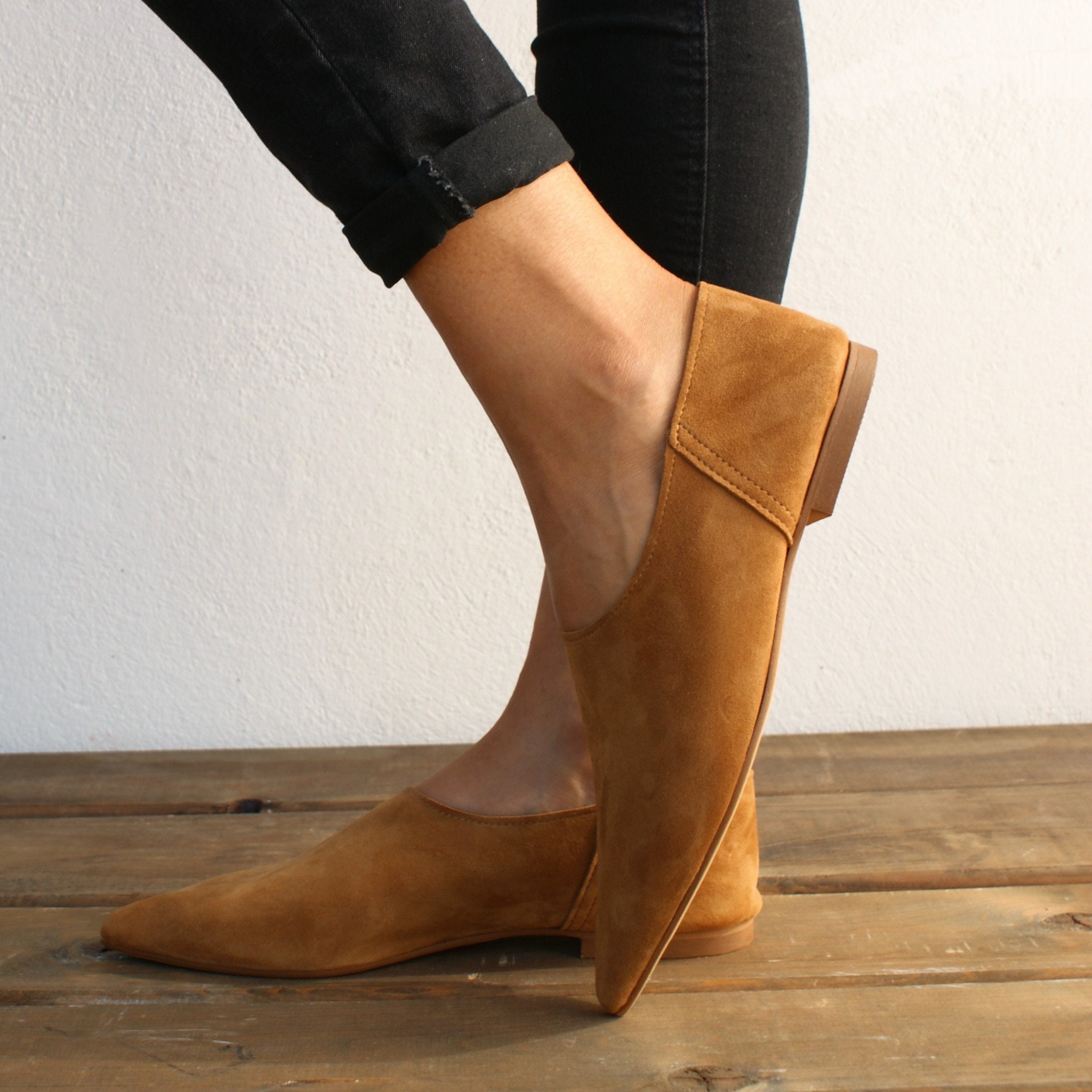 Camel colored flats Clearance