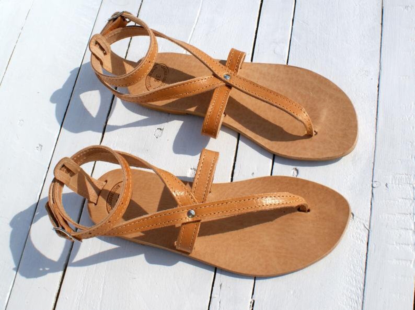 ANTIGONE Sandals/ Greek Leather Sandals/ Ankle Cuff Sandals/ | Etsy
