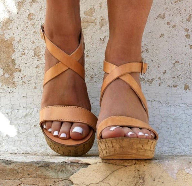 greek platform sandals