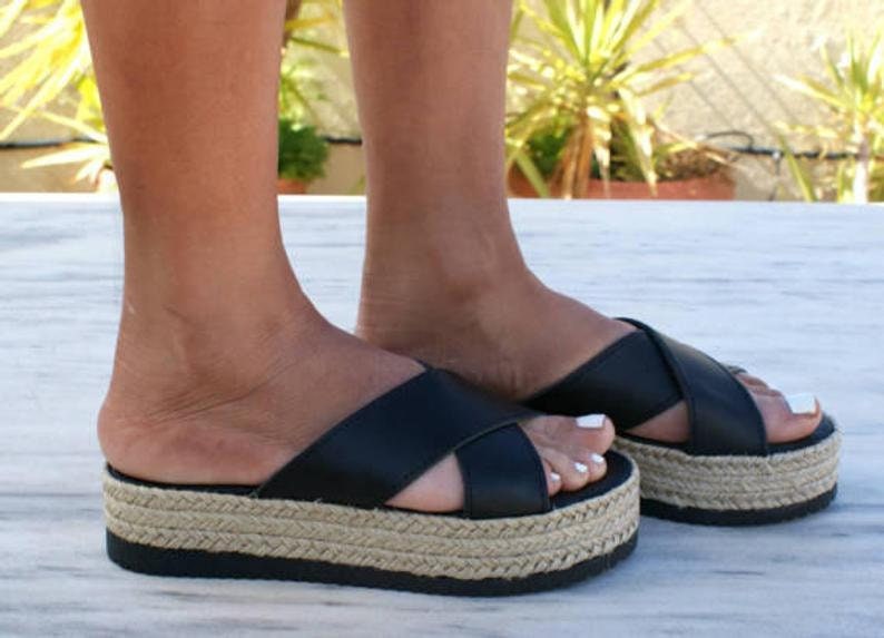 APHRODITE 2 Sandals/ Greek Leather Sandals/ Espadrille | Etsy
