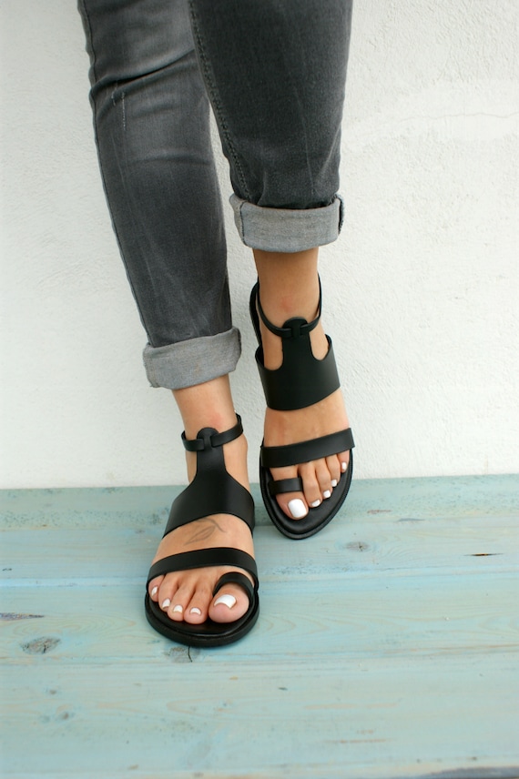ASTRA 2 Sandals/ Greek Leather Sandals/ Ankle Cuff Sandals/ - Etsy Singapore
