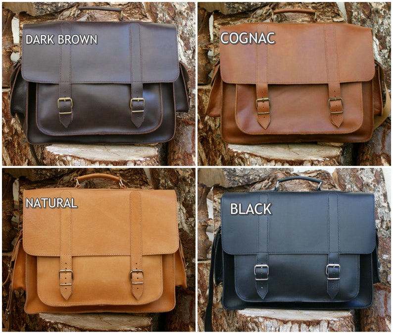 17 inch leather messenger bag shoulder bag laptop bag old school bag mens bag crossbody bag leather briefcase code 20 natural